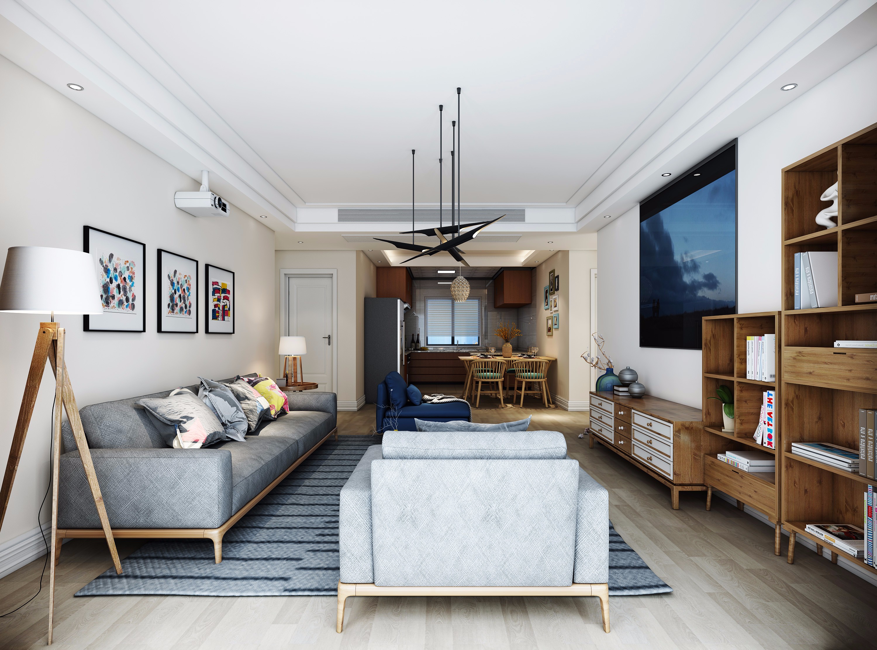 青岛120㎡原木风loft